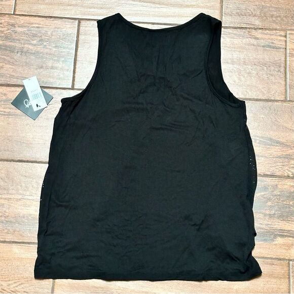 Black Sparkle Embellished Sleeveless Cami Holiday Xmas New Years Top Flowy Sz L - Picture 7 of 7